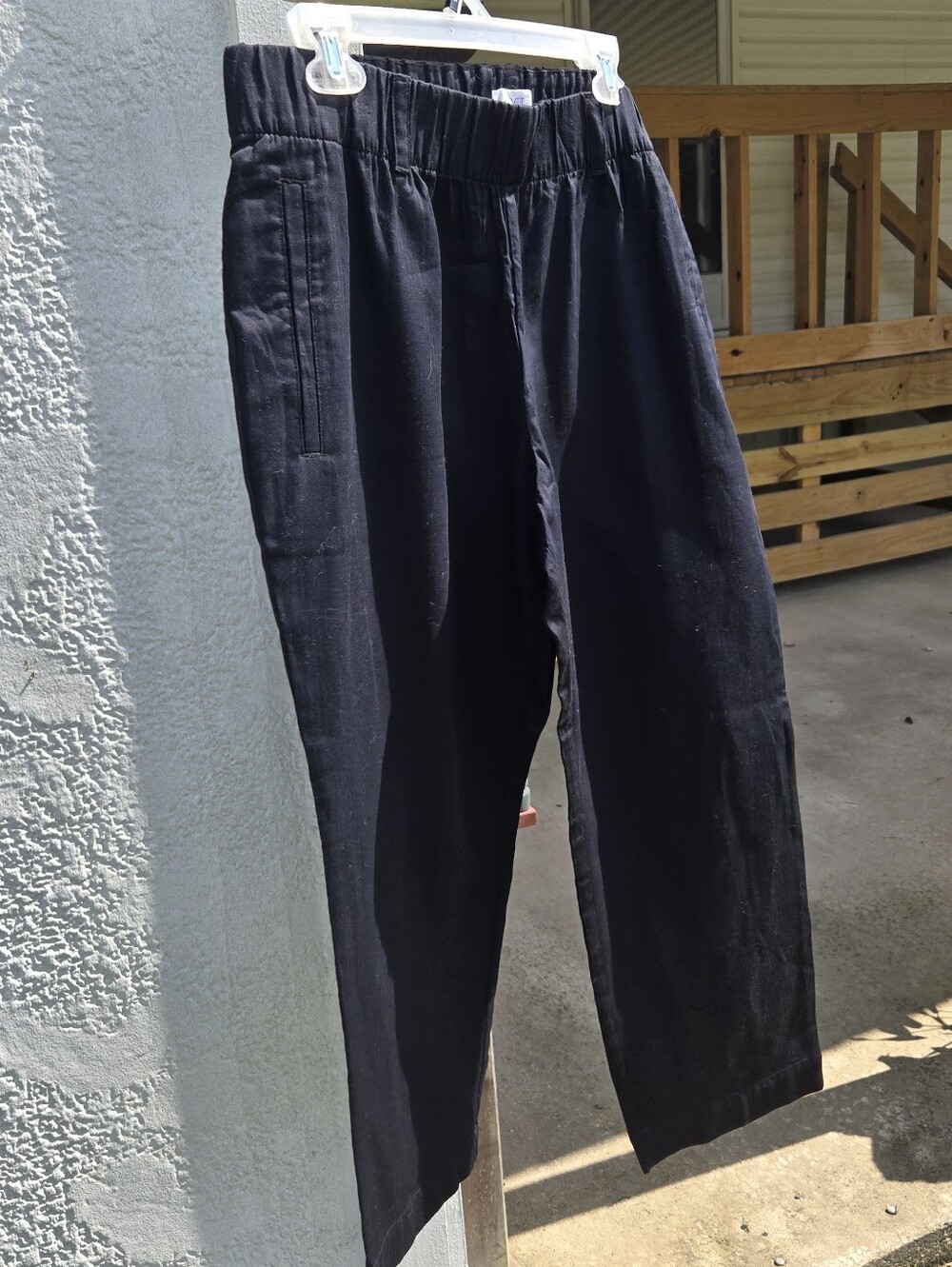 Loft : Womens Black Elastic-Waist Casual Pants